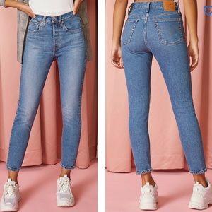 Levi’s 501 skinny in jive step medium wash